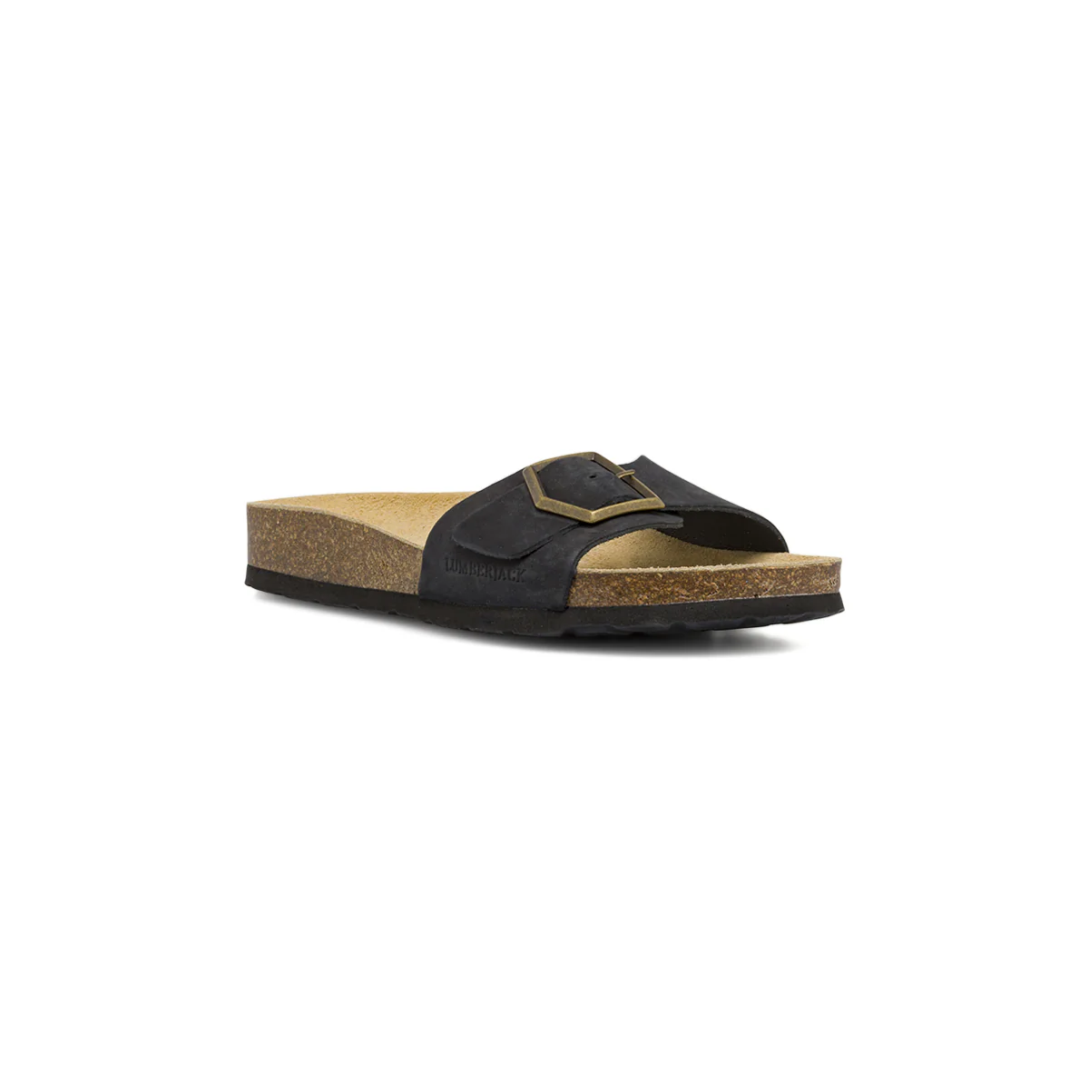Sandali flat Neri Donna con maxi fibbia effetto scamosciato Lumberjack - Image 2