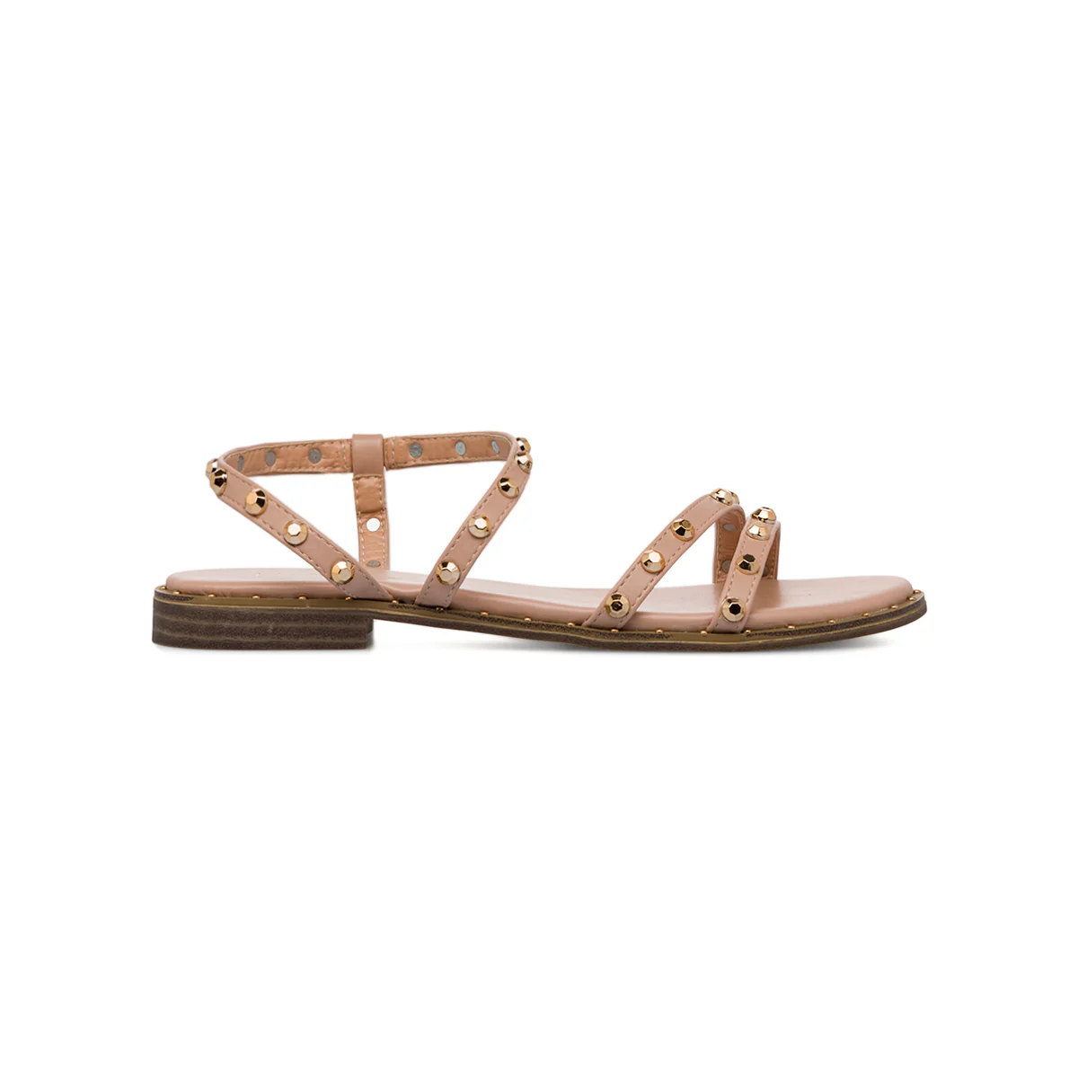 Sandali flat nude da Donna con dettaglio borchie Lora Ferres - Image 4