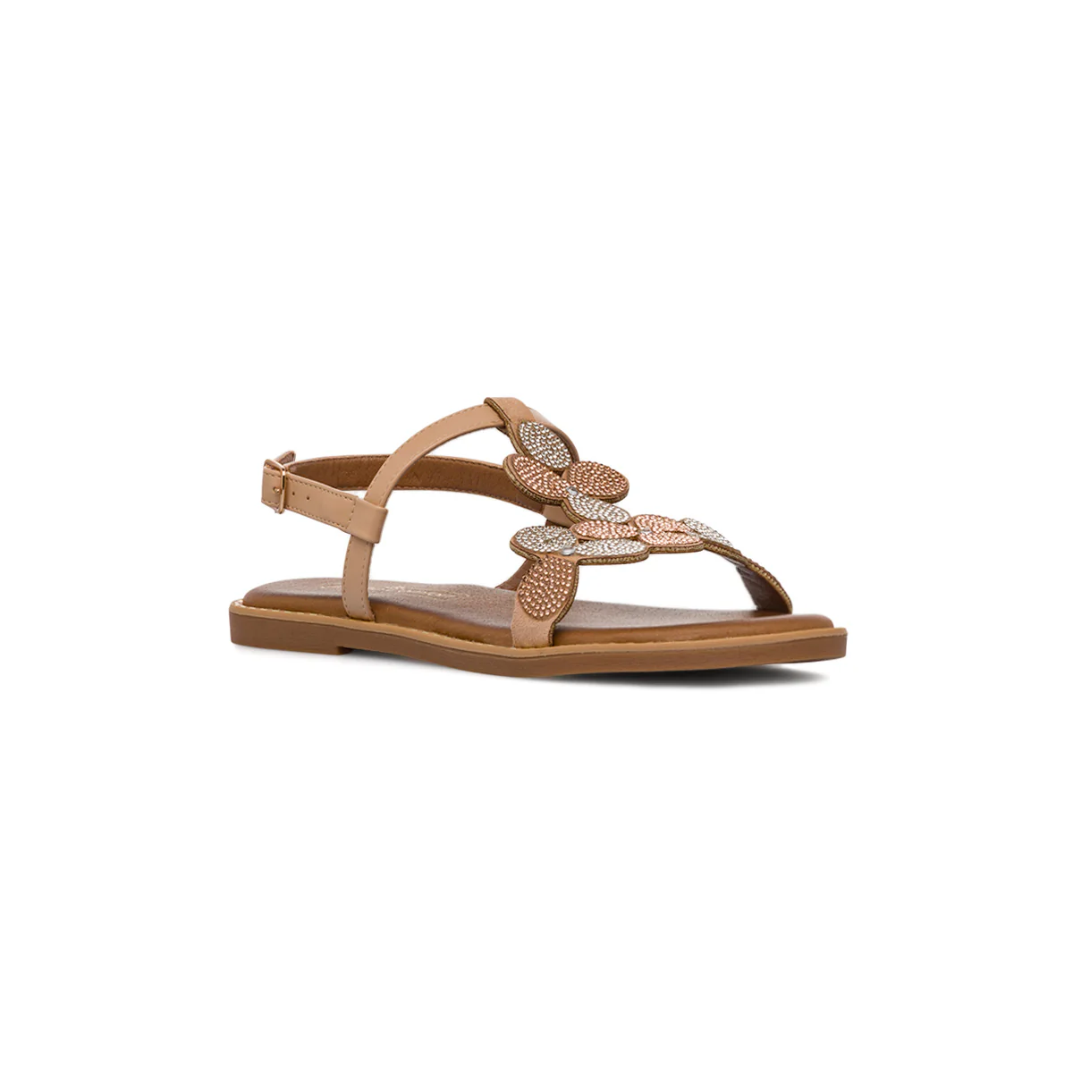 Sandali flat nude da Donna con dettaglio gioiello strass Lora Ferres - Image 2