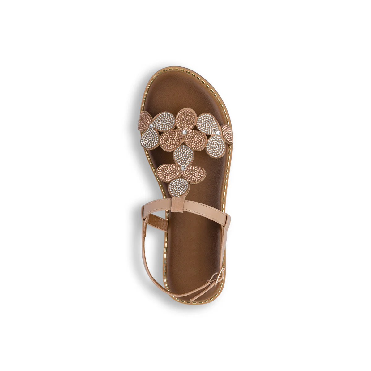 Sandali flat nude da Donna con dettaglio gioiello strass Lora Ferres - Image 4