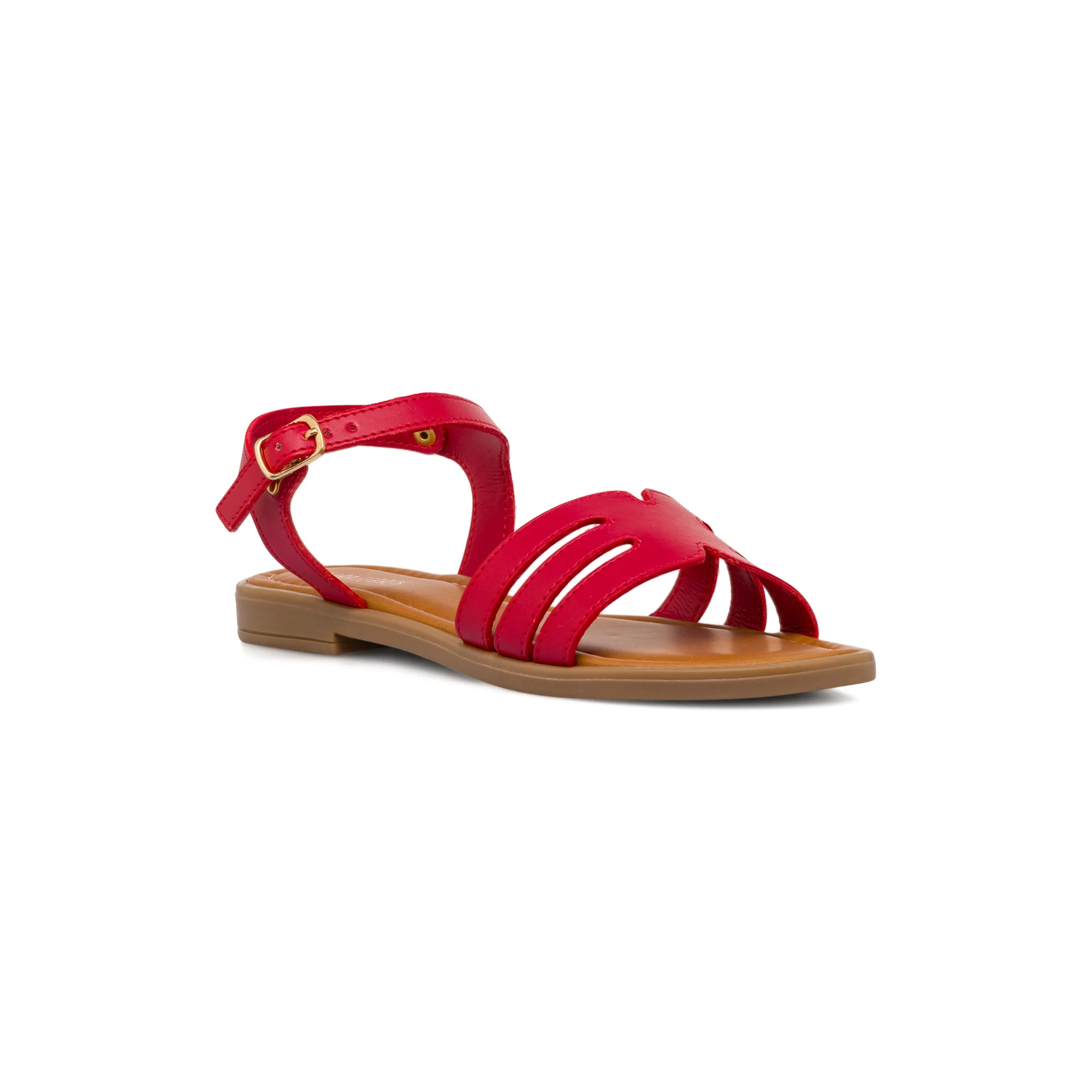 Sandali flat rossi da Donna con fibbia regolabile Lora Ferres - Image 2