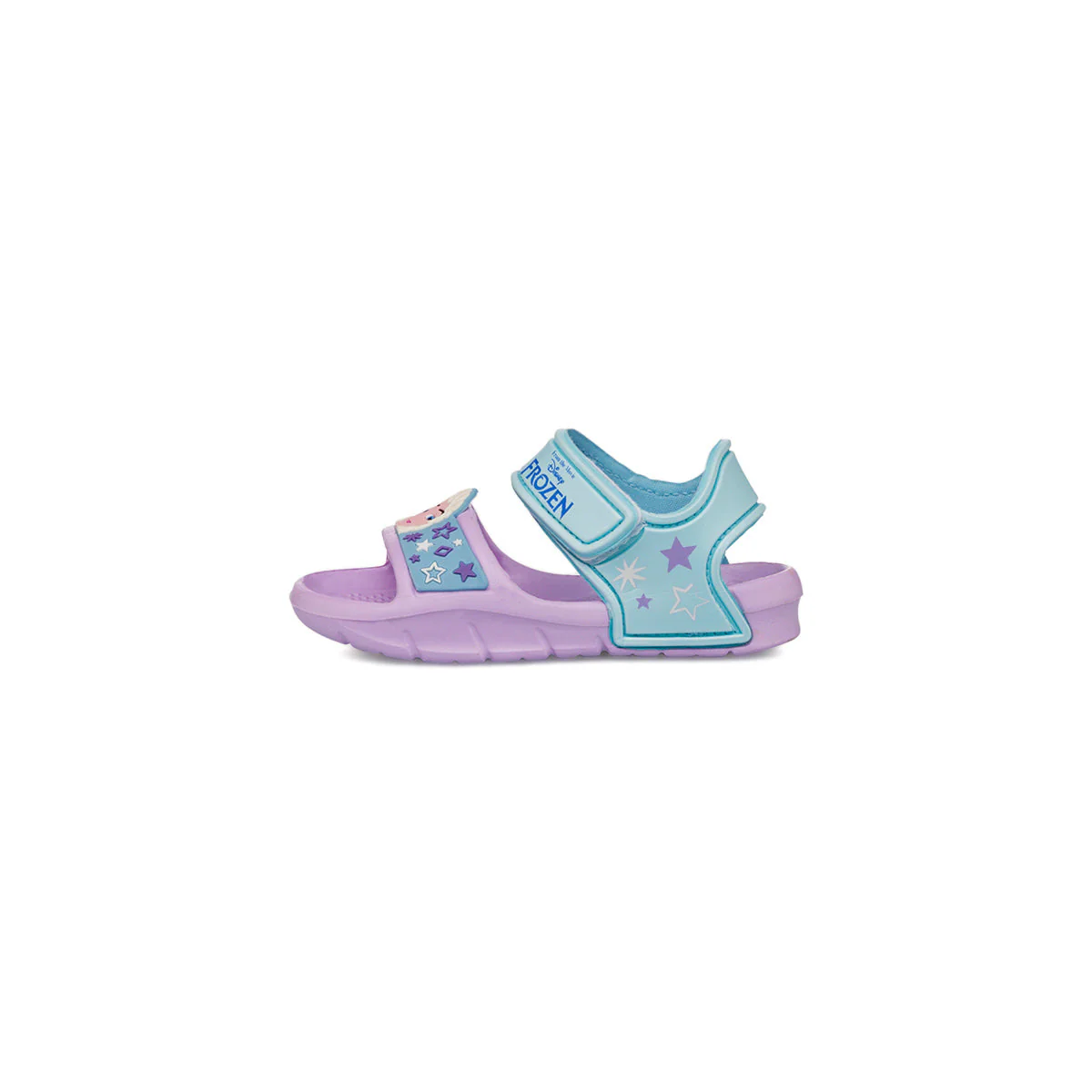 Sandali Frozen lilla e azzurro da bambina con Elsa