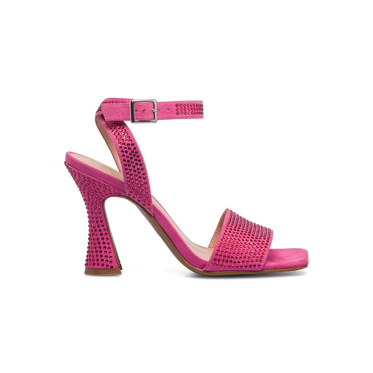 Sandali gioiello fucsia da donna con strass e tacco 9 cm Swish Jeans - Image 12