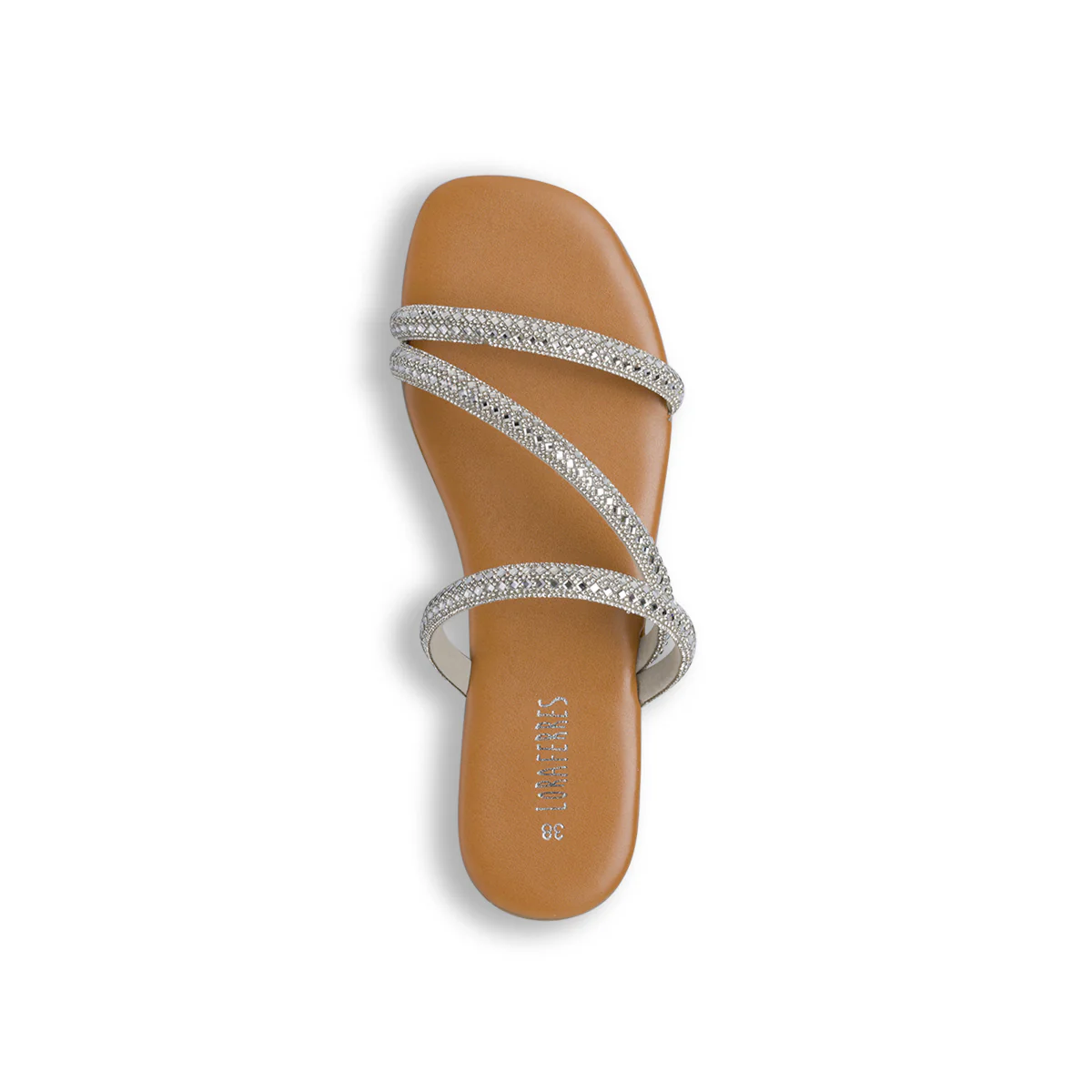 Sandali gioiello bassi da Donna argento con strass Lora Ferres - Image 6