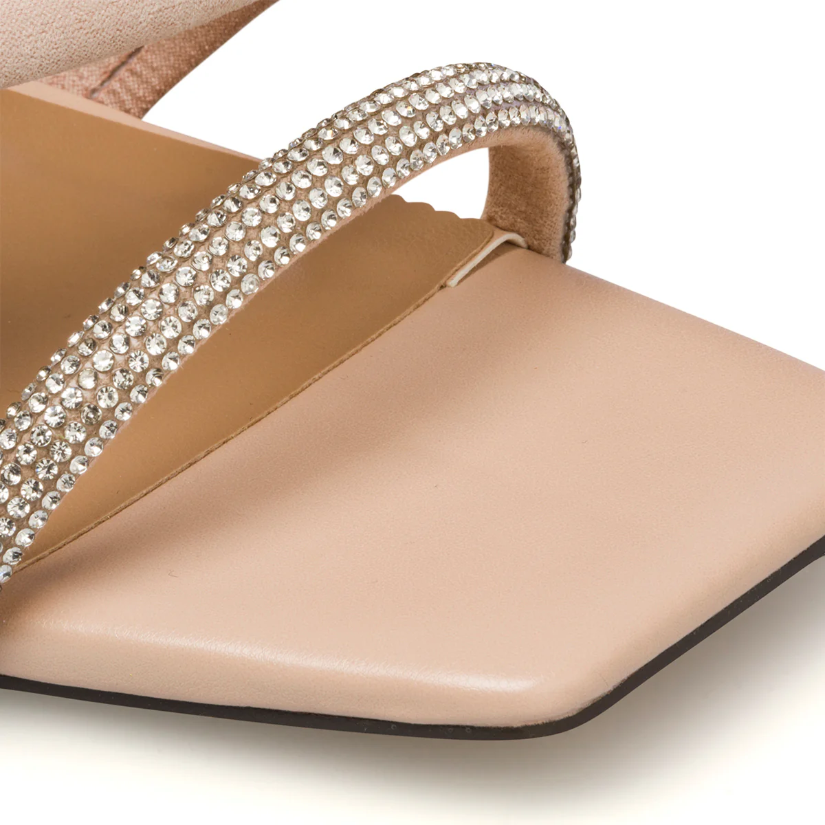 Sandali gioiello beige in "pelle vegana" con tacco 8 cm e punta quadrata Call It Spring Senoritaa - Image 5