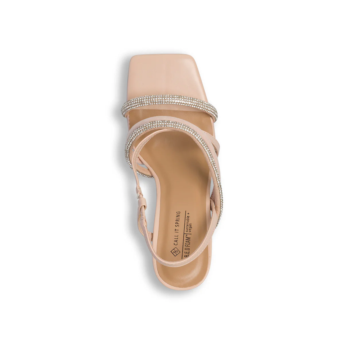 Sandali gioiello beige in "pelle vegana" con tacco 8 cm e punta quadrata Call It Spring Senoritaa - Image 8
