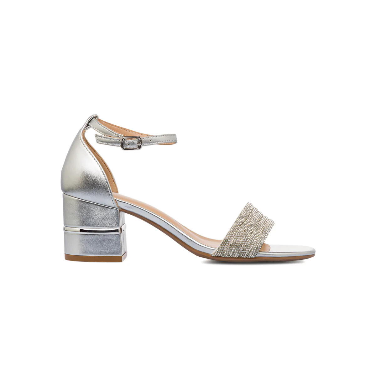 Sandali gioiello da Donna argento con tacco 6 cm e strass Swish Jeans