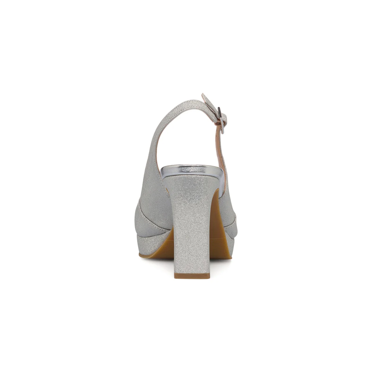 Sandali gioiello da donna con tacco a blocco 10 cm argento glitter Lora Ferres - Image 4
