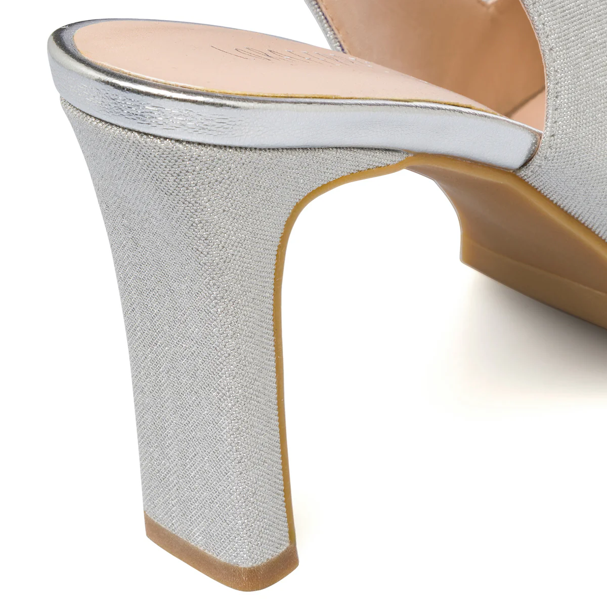 Sandali gioiello da donna con tacco a blocco 10 cm argento glitter Lora Ferres - Image 7