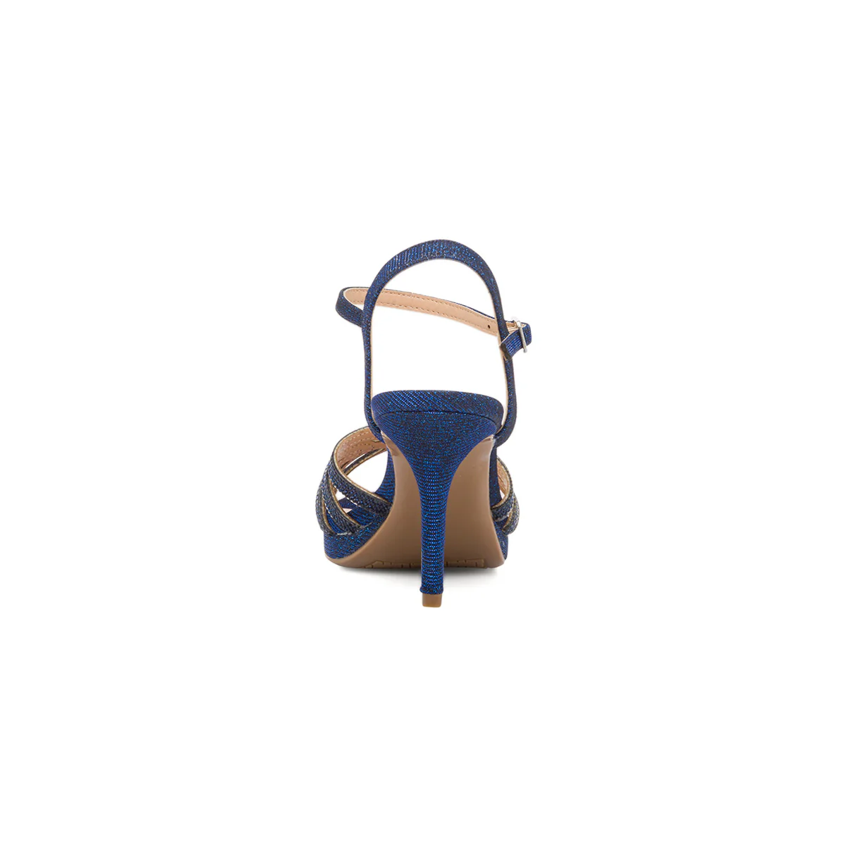 Sandali gioiello da donna con tacco a spillo 10 cm blu glitter Lora Ferres - Image 4
