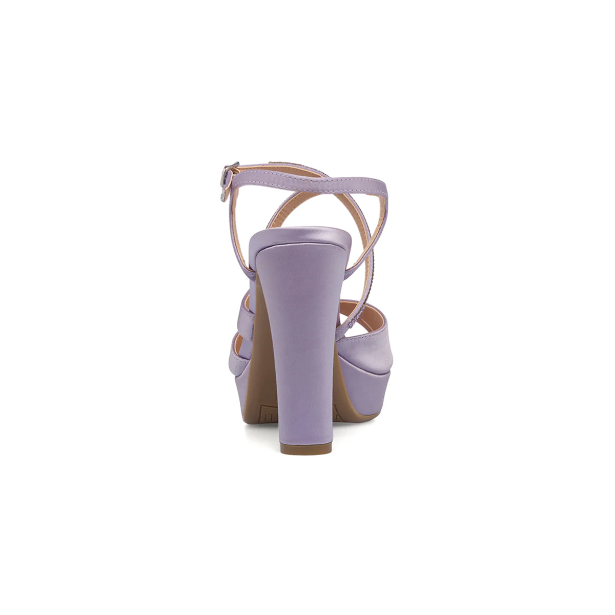Sandali gioiello lilla in raso da donna con tacco 11 cm e plateau Lora Ferres - Image 7