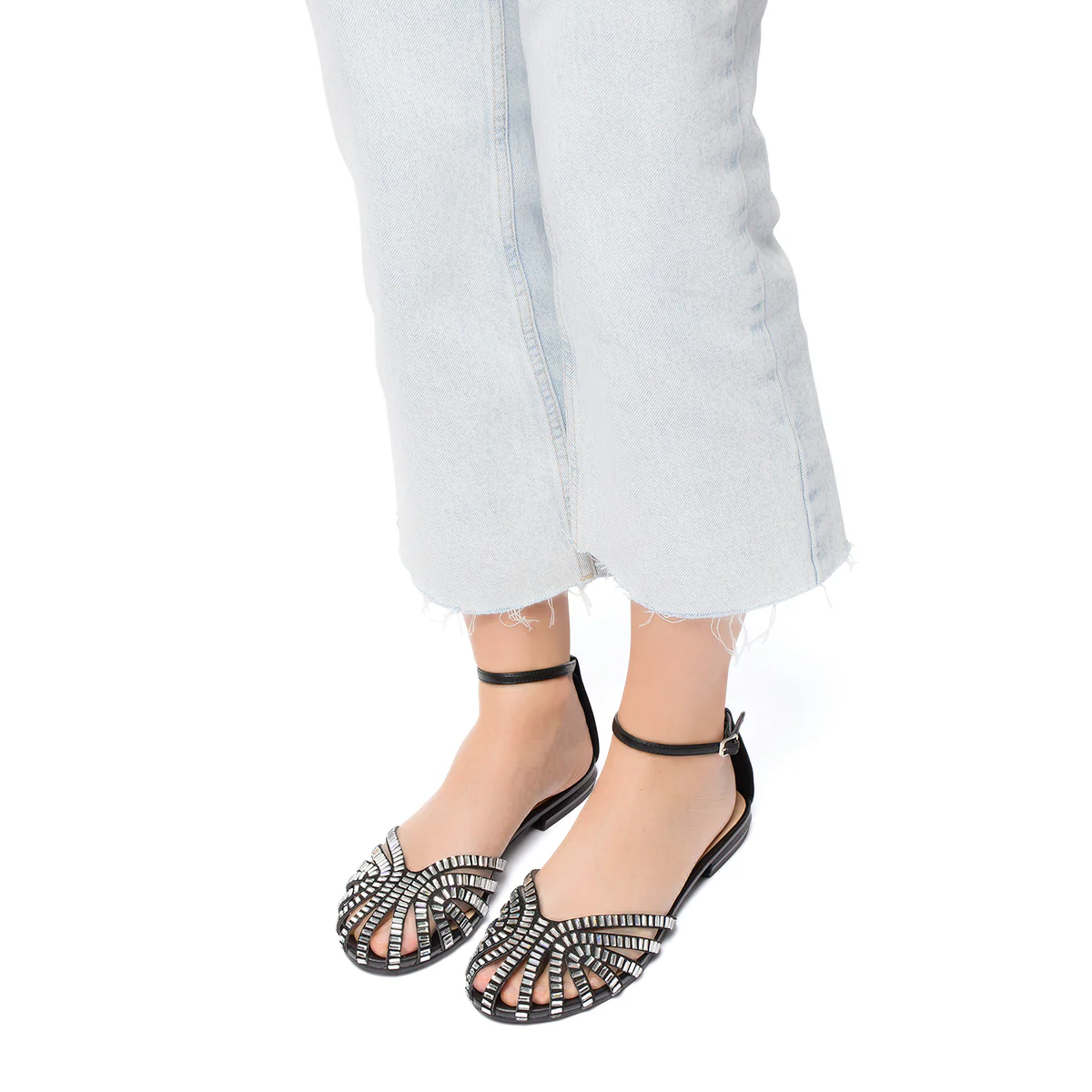 Sandali gioiello neri con strass da donna Swish Jeans - Image 3