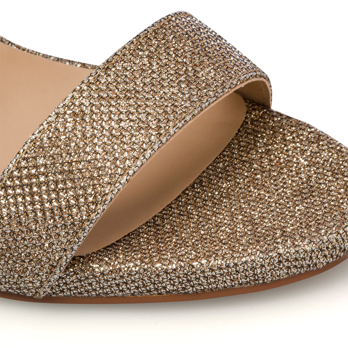 Sandali gioiello oro con tacco a spillo 11 cm e glitter Lora Ferres - Image 5