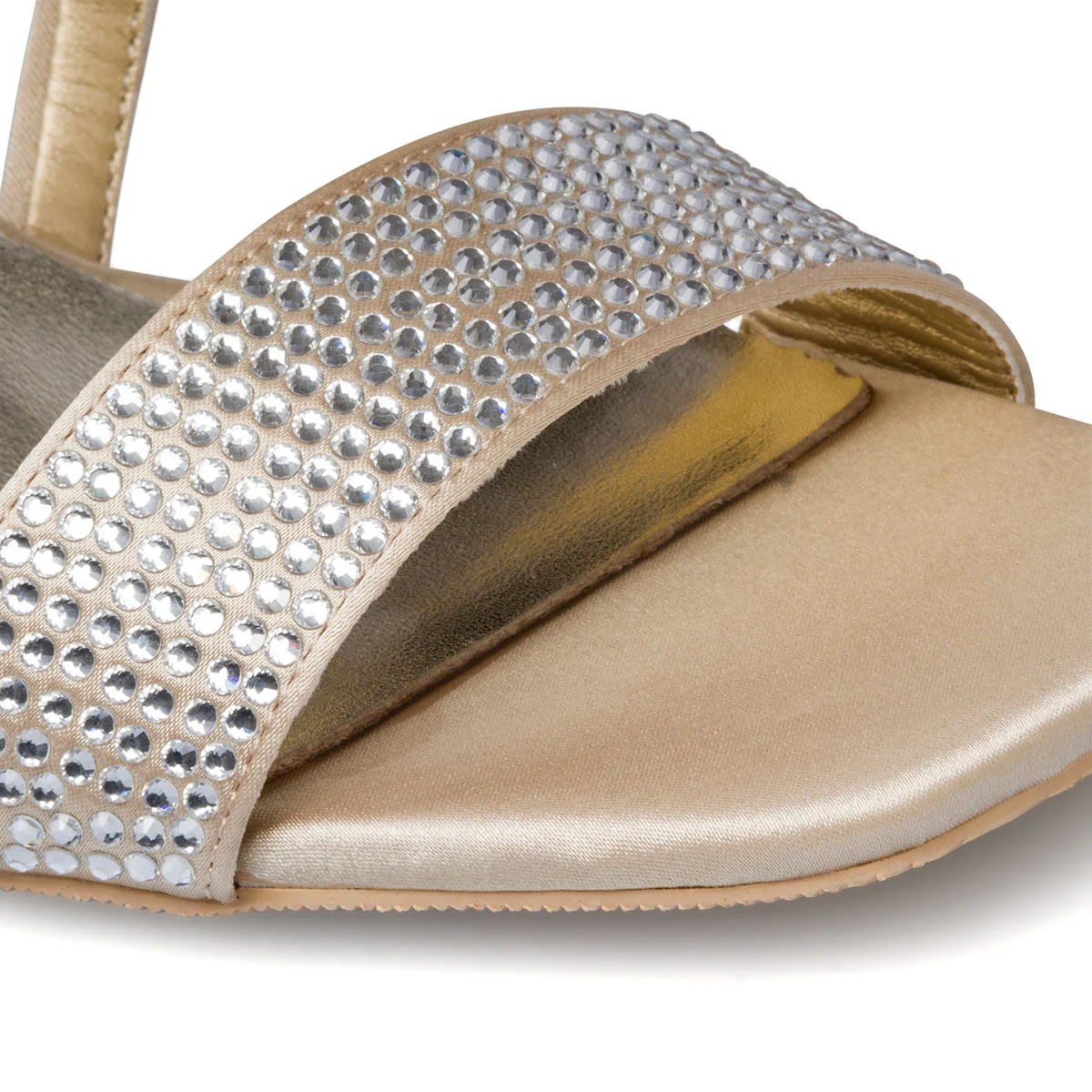 Sandali gioiello oro da donna con tacco 10 cm e strass Romeo Gigli Milano - Image 5