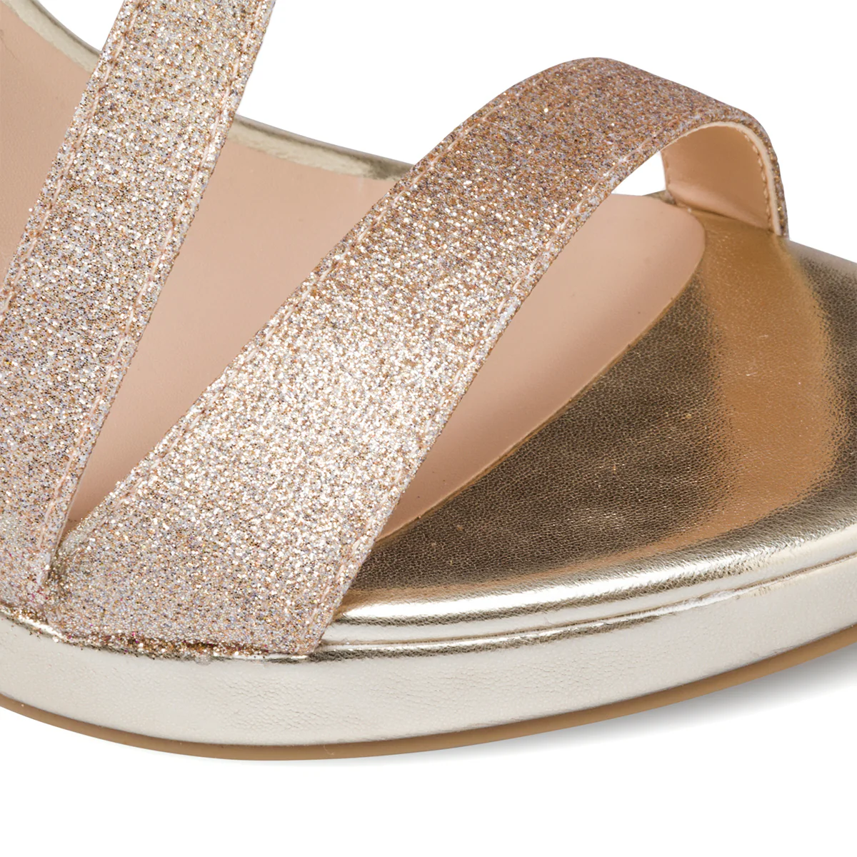 Sandali gioiello oro rosa glitterati da donna con tacco a spillo 11 cm Swish Jeans - Image 7