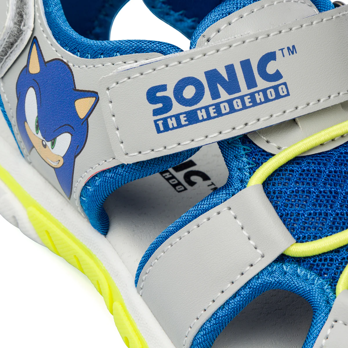 Sandali grigi chiusi da Bambino con stampa Sonic - Image 4