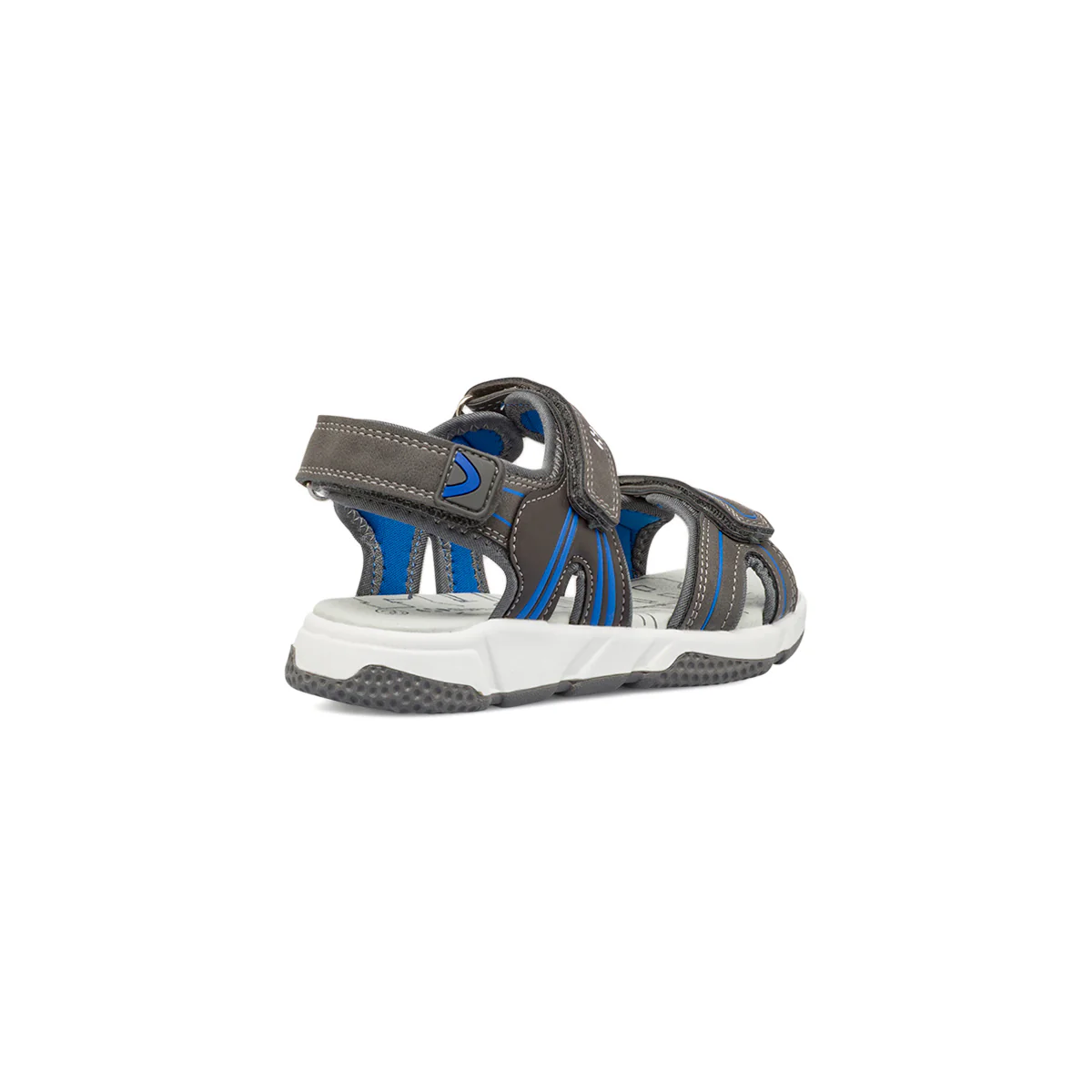 Sandali grigi da Bambino con inserti blu e doppio strappo Superga - Image 5