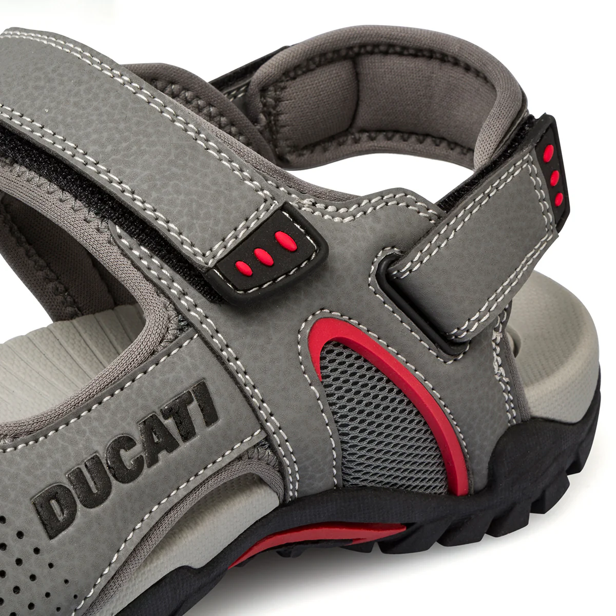 Sandali grigio da uomo con logo laterale Ducati - Image 6