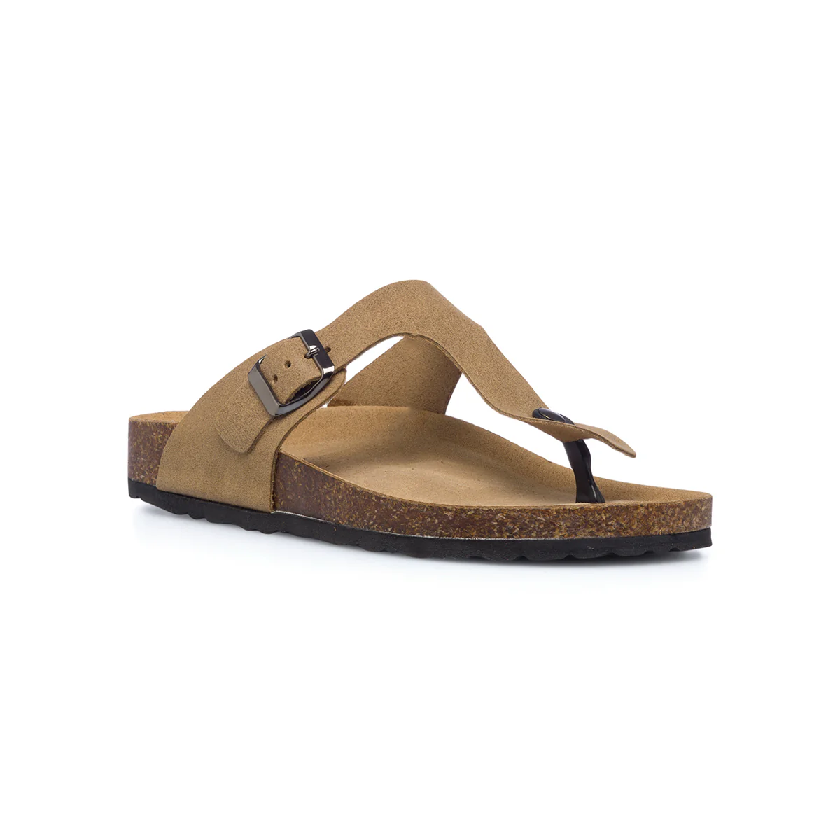 Sandali infradito beige in pelle scamosciata da uomo Riflessi Urbani - Image 2