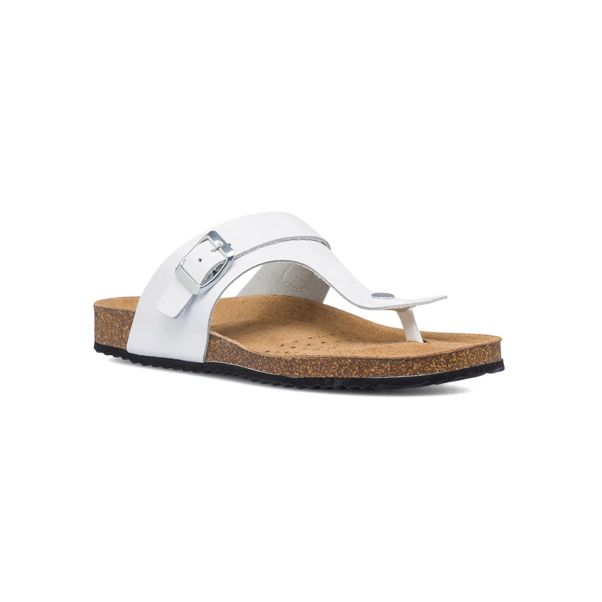 Sandali infradito bianchi in pelle da donna Geox Brionia - Image 2