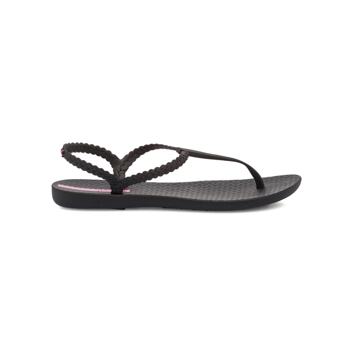 Sandali infradito da donna neri con cinturino effetto treccia Ipanema Class Basic