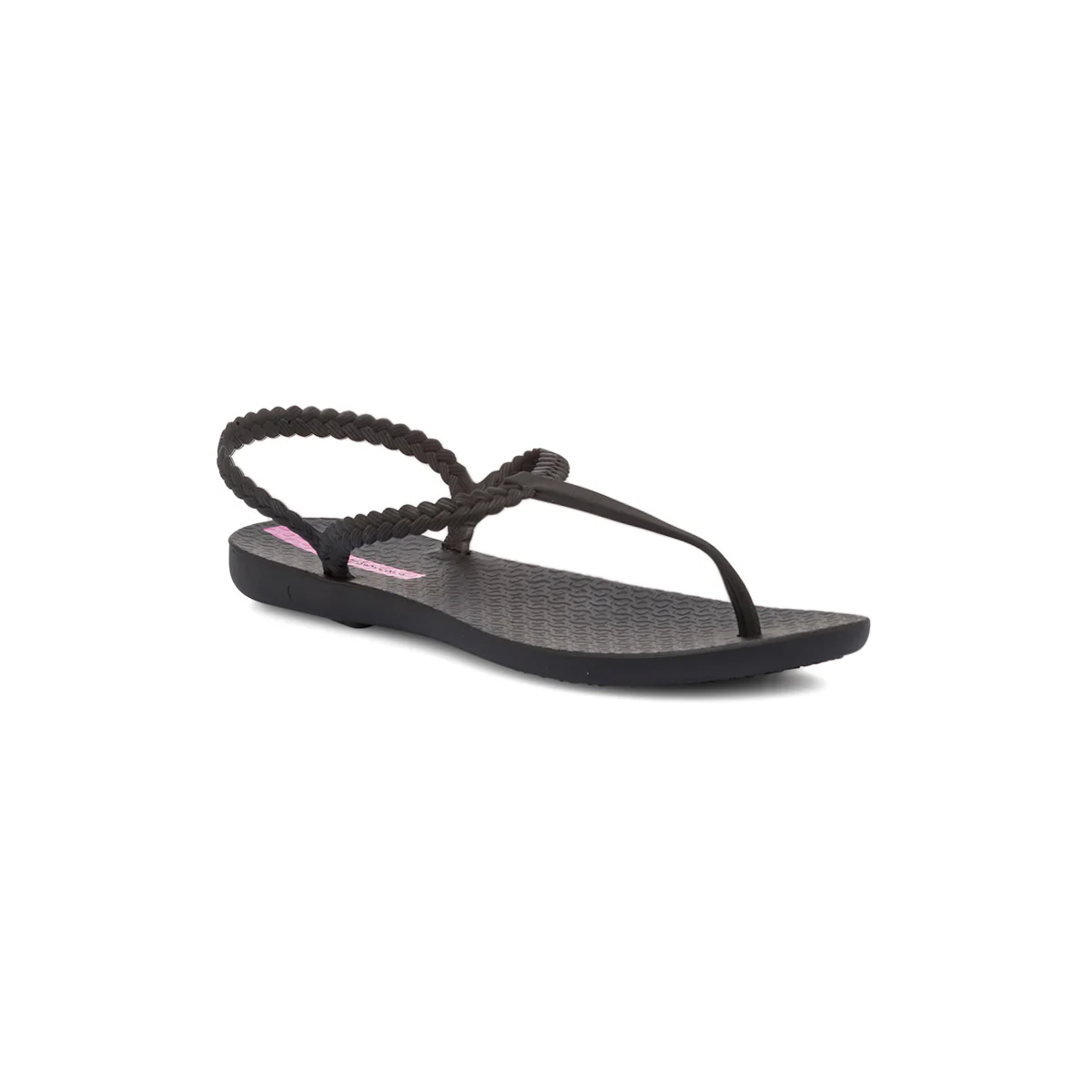 Sandali infradito da donna neri con cinturino effetto treccia Ipanema Class Basic - Image 2