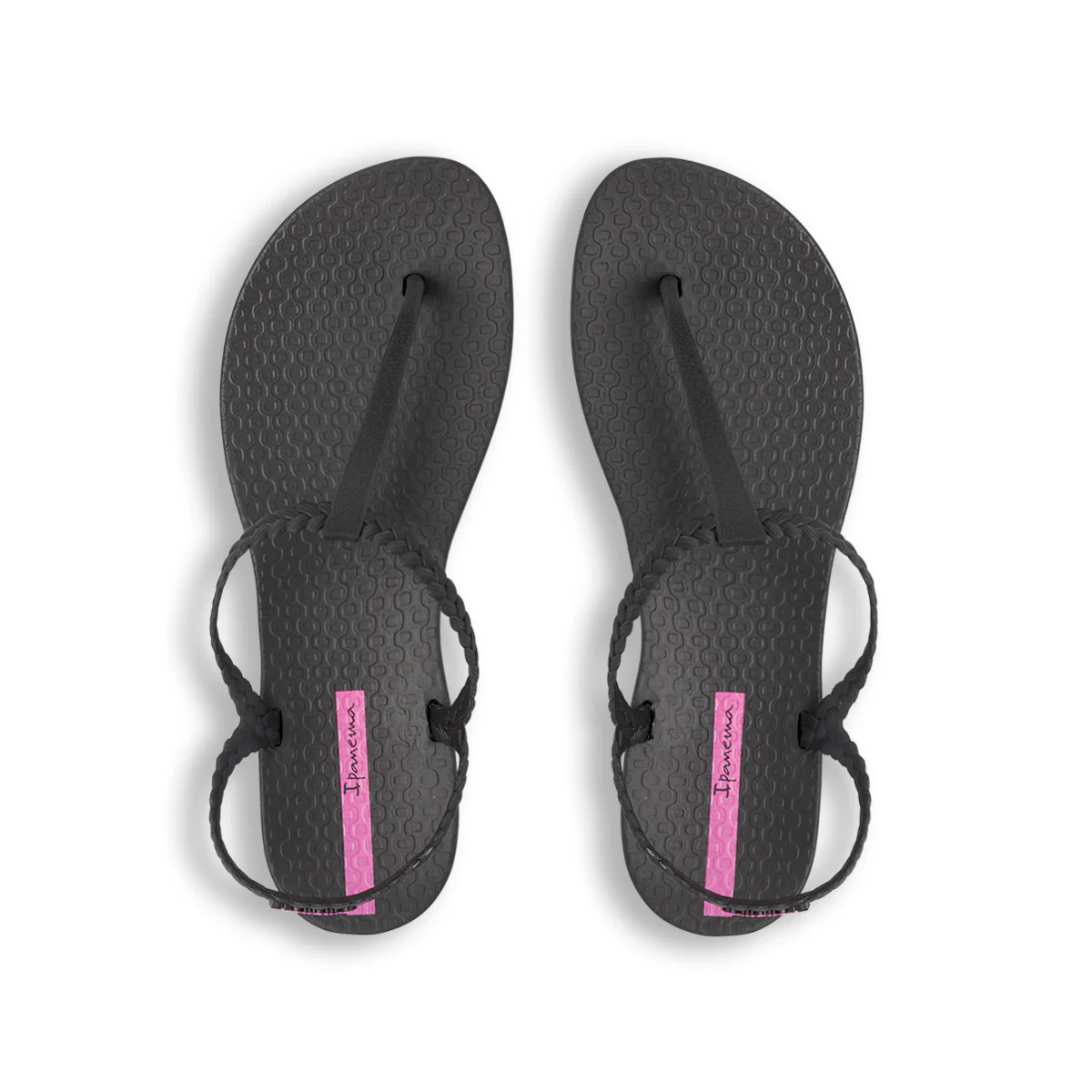 Sandali infradito da donna neri con cinturino effetto treccia Ipanema Class Basic - Image 6