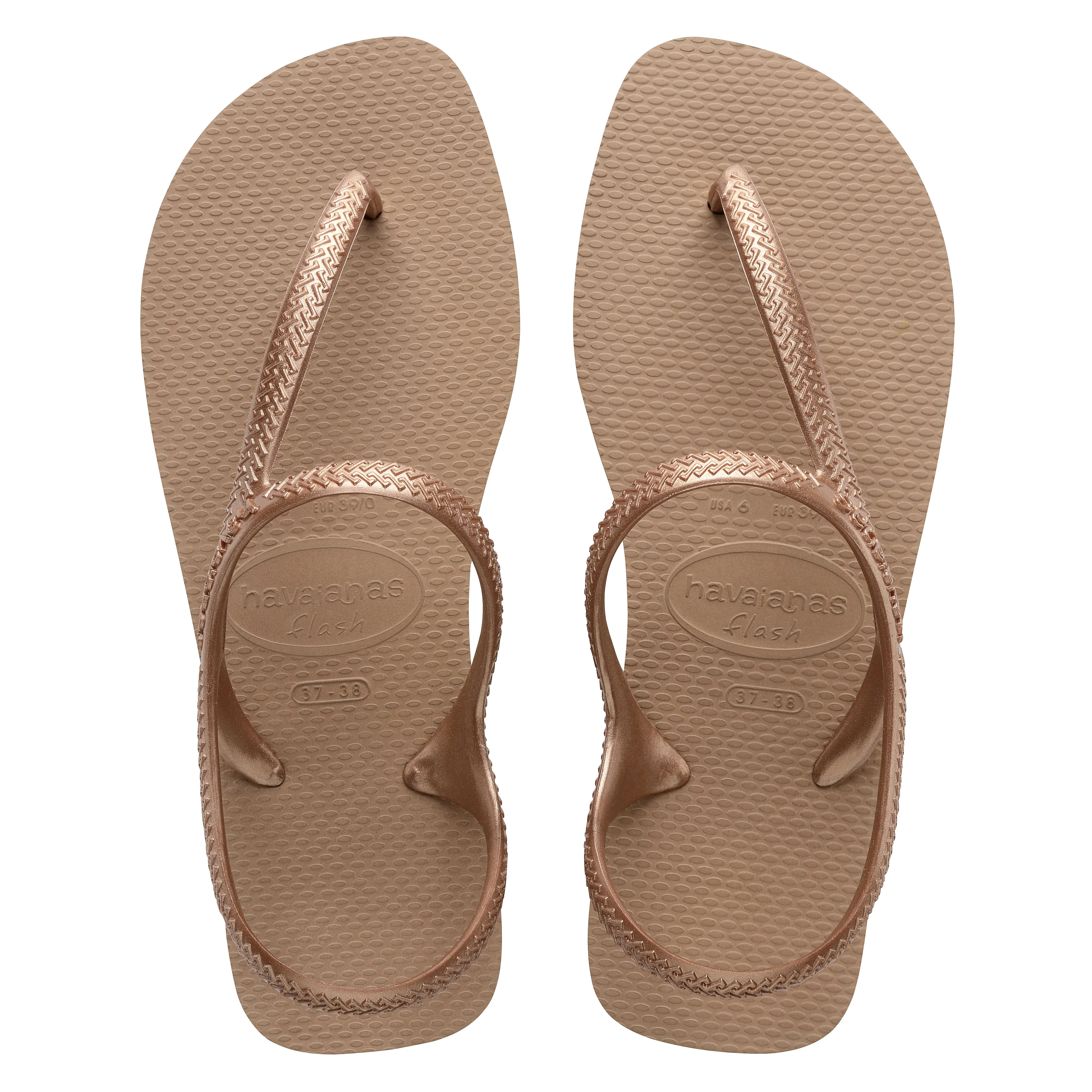 Sandali infradito da donna oro beige con cinturino alla caviglia Havaianas Flash Urban - Image 3