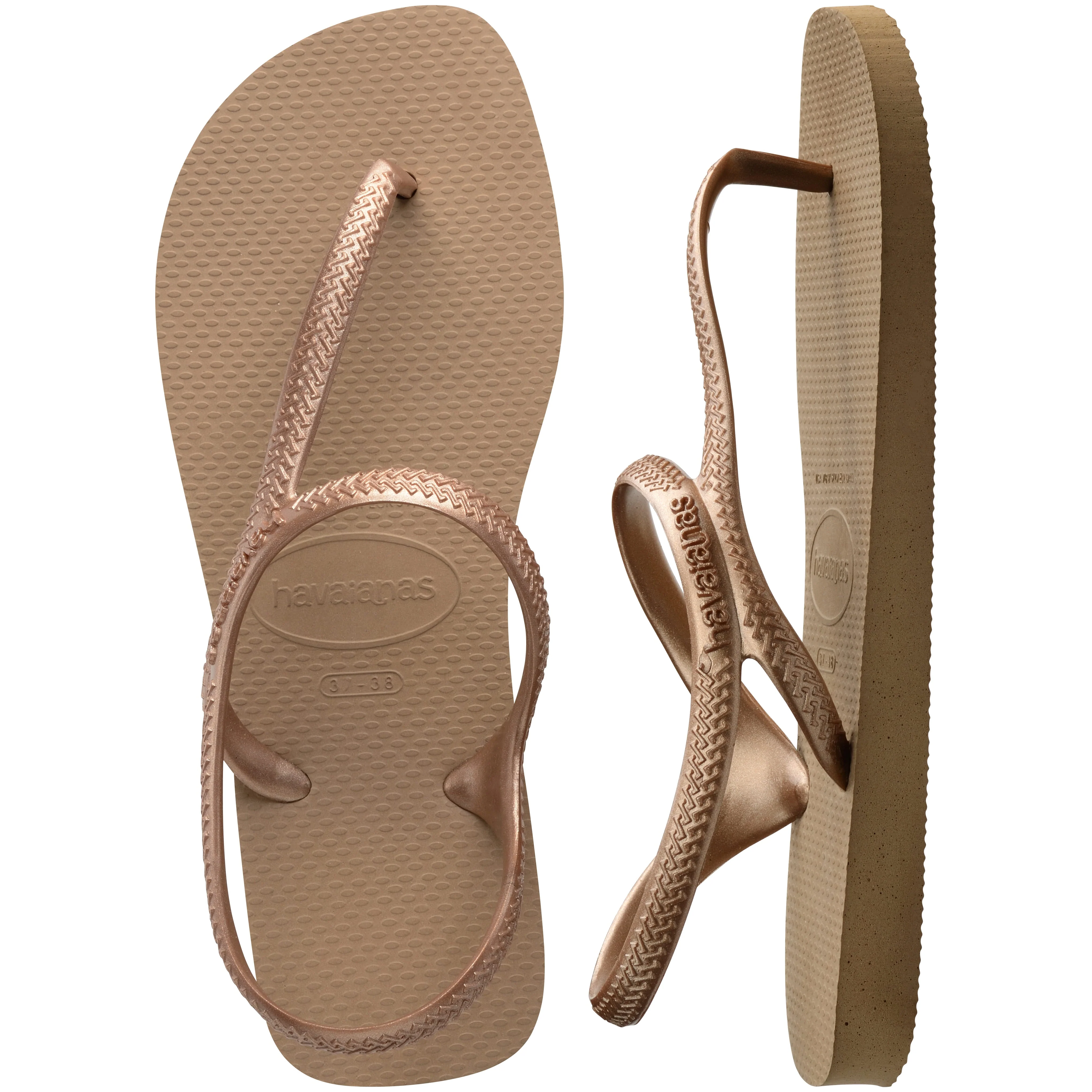 Sandali infradito da donna oro beige con cinturino alla caviglia Havaianas Flash Urban - Image 5