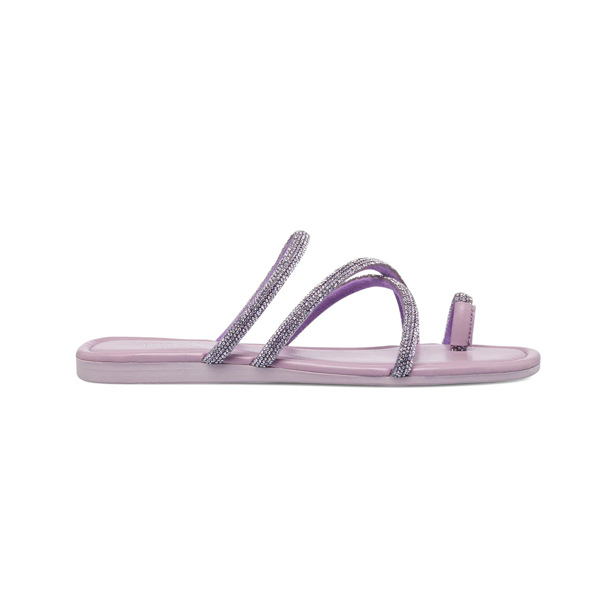 Sandali infradito lilla con strass gioiello da donna Lora Ferres - Image 4