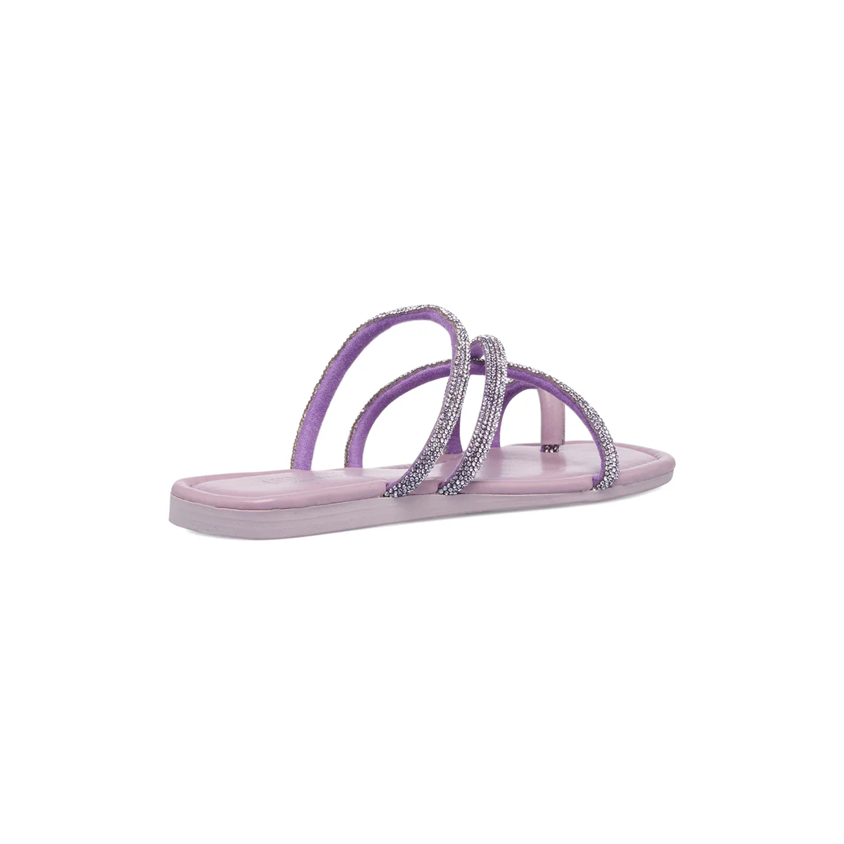 Sandali infradito lilla con strass gioiello da donna Lora Ferres - Image 6