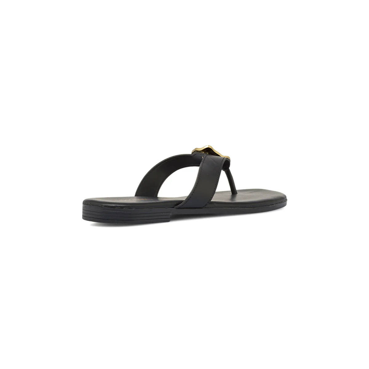 Sandali Infradito Neri da Donna con inserto metallico oro Lora Ferres - Image 4