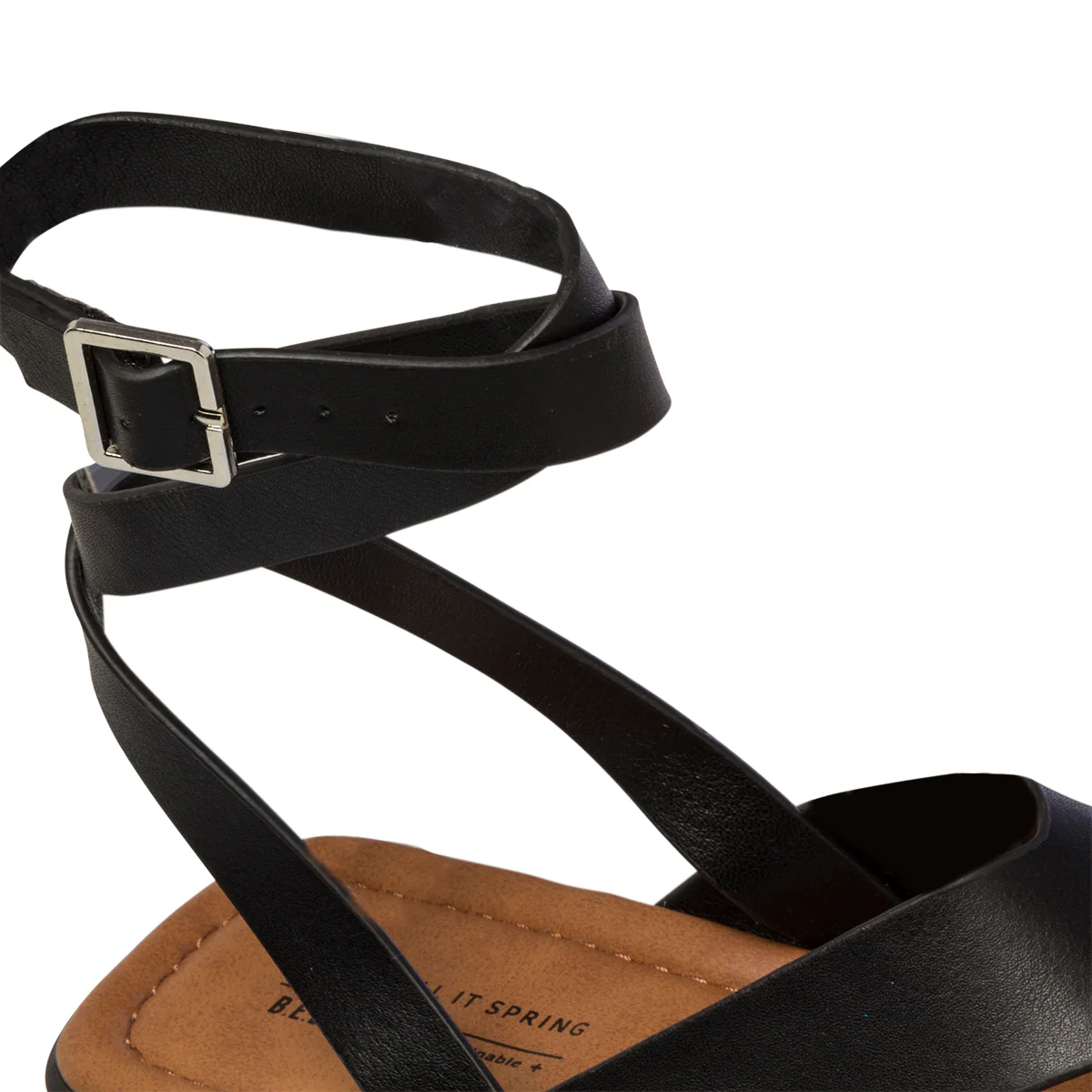 Sandali infradito neri in "pelle vegana" da donna con zeppa 5 cm Call It Spring Kristina - Image 6