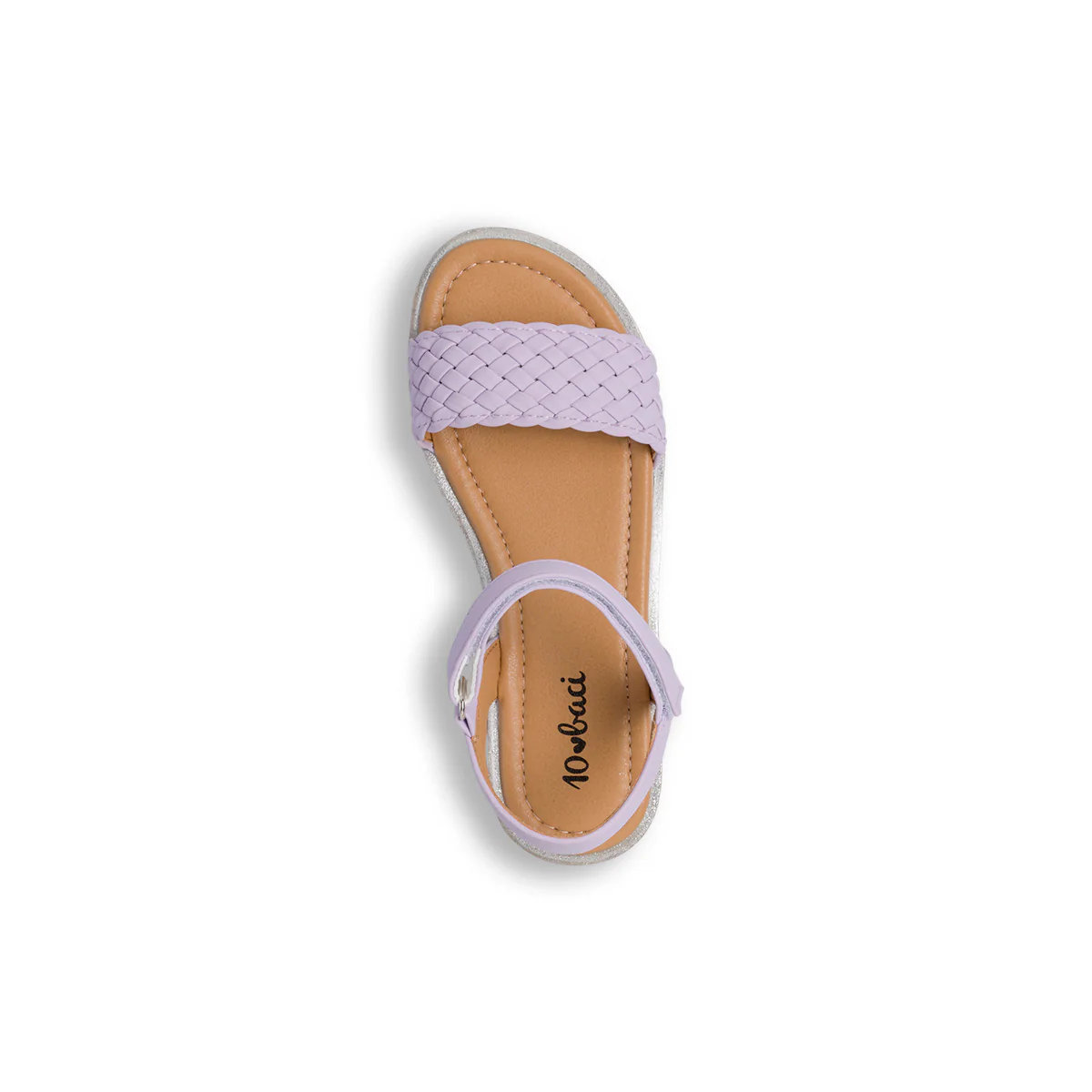 Sandali Lilla da Bambina e Ragazza con dettaglio intrecciato e strappo in velcro Dieci Baci - Image 5