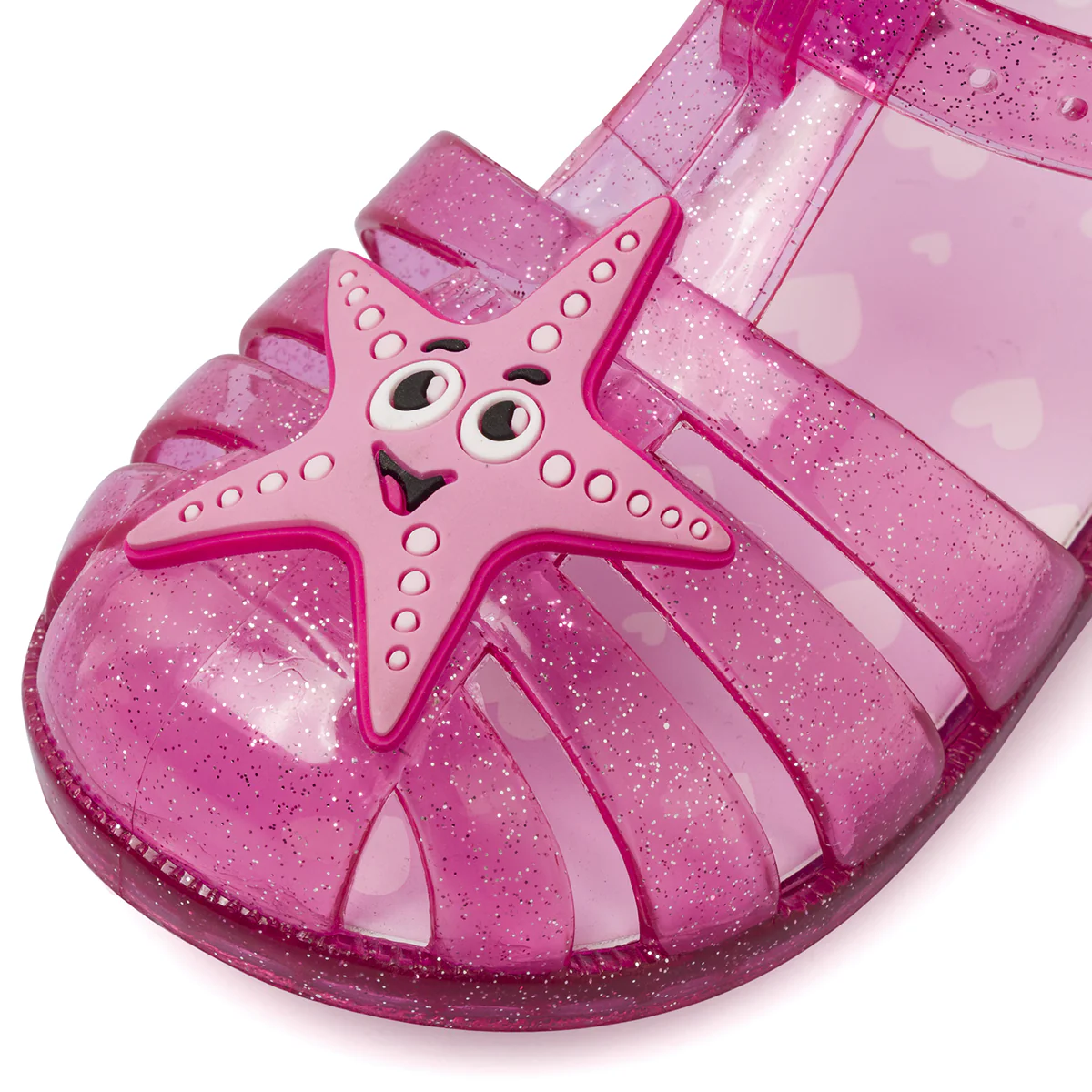 Sandali mare fucsia glitterati da Bambina con stella marina Jog - Image 2