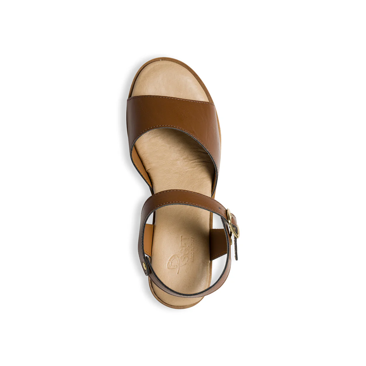 Sandali marroni comfort con tacco 6 cm P Soft - Image 10