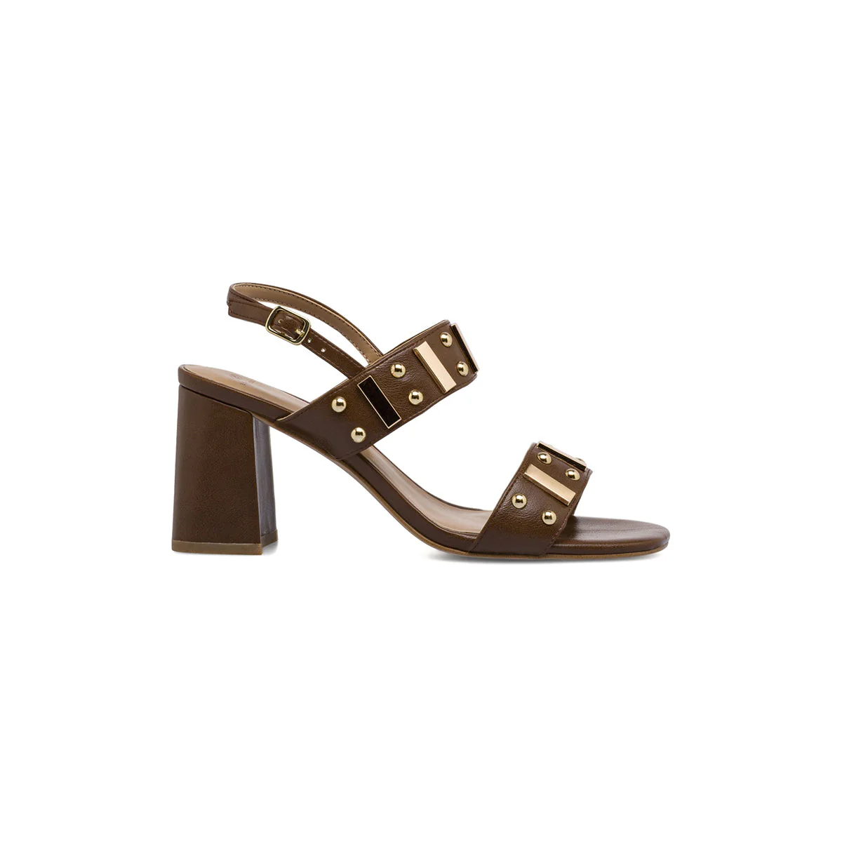 Sandali marroni da Donna con borchie e tacco 8,5 cm Swish Jeans