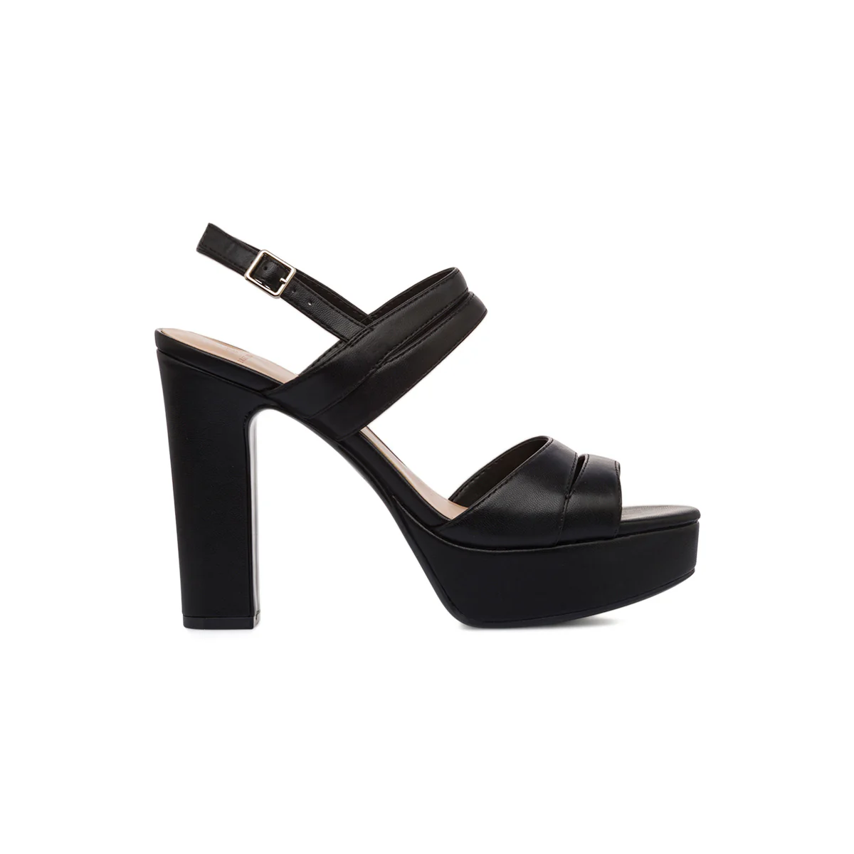 Sandali neri da Donna con doppia fascia e tacco 8,5 cm Swish Jeans