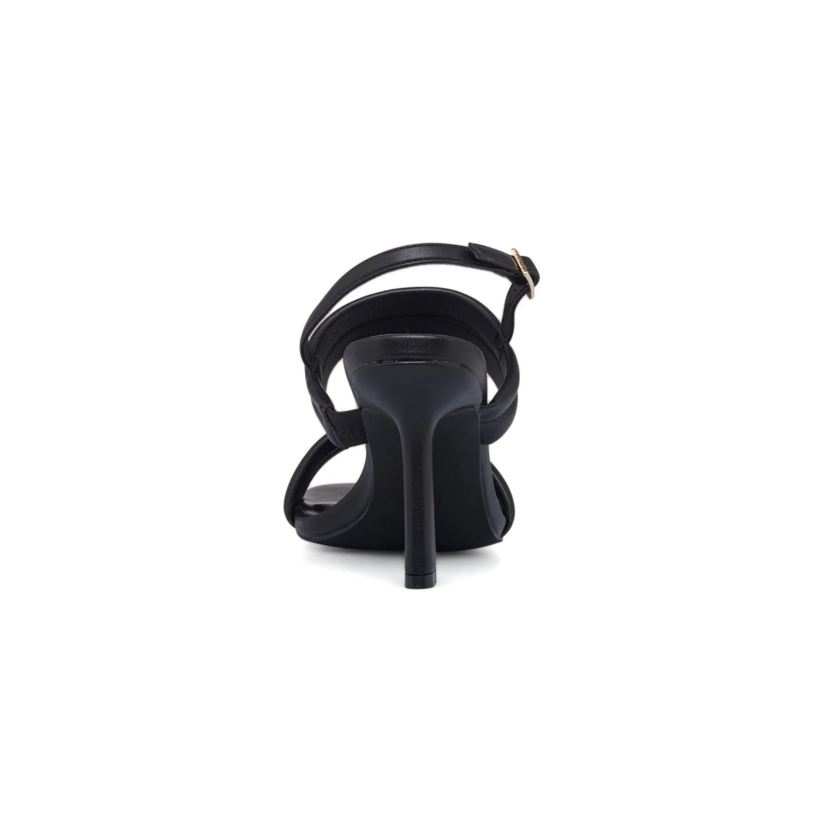 Sandali neri da donna con logo in metallo e tacco 10 cm Romeo Gigli Milano - Image 4