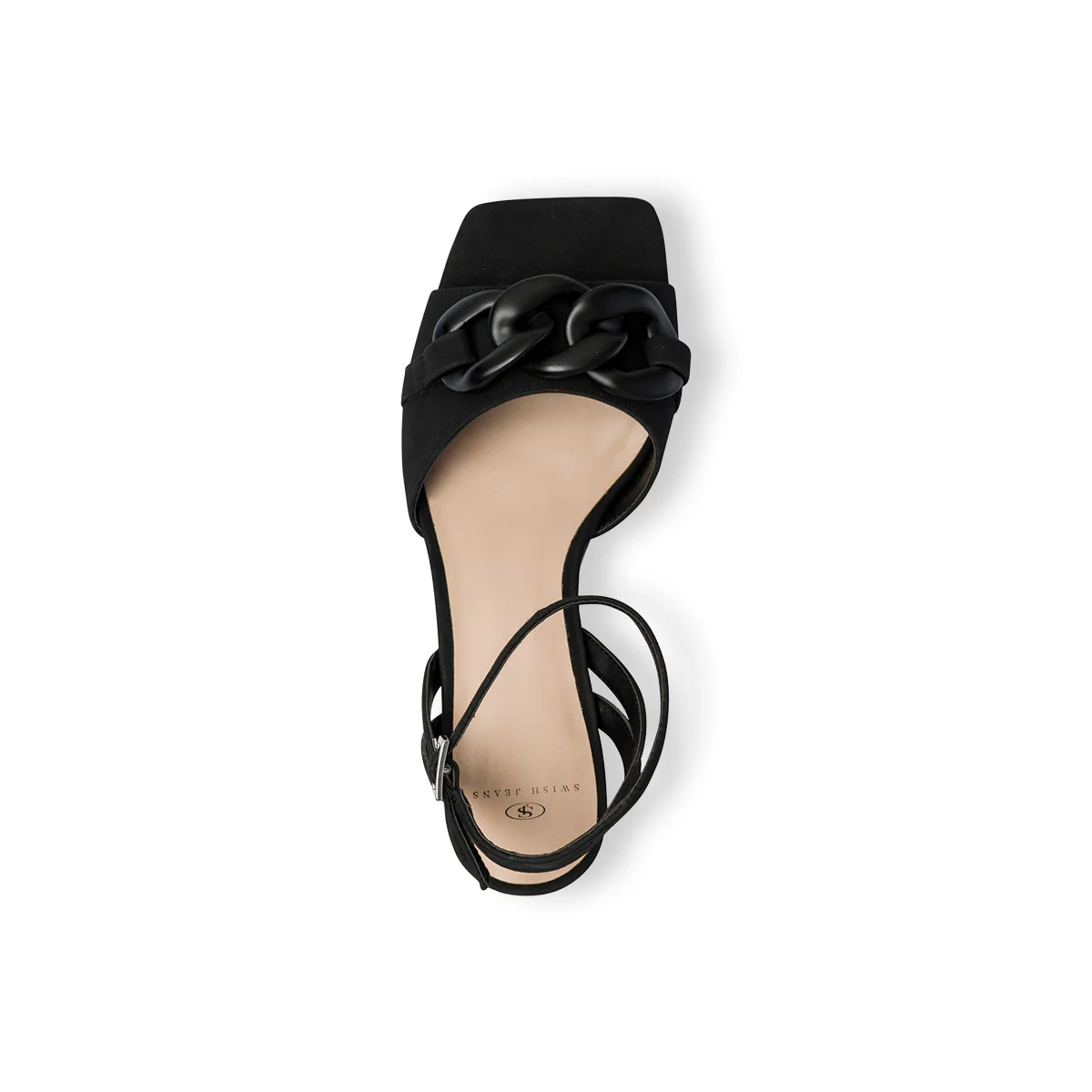 Sandali neri da donna con maxi-catena e tacco 5 cm Swish Jeans - Image 19