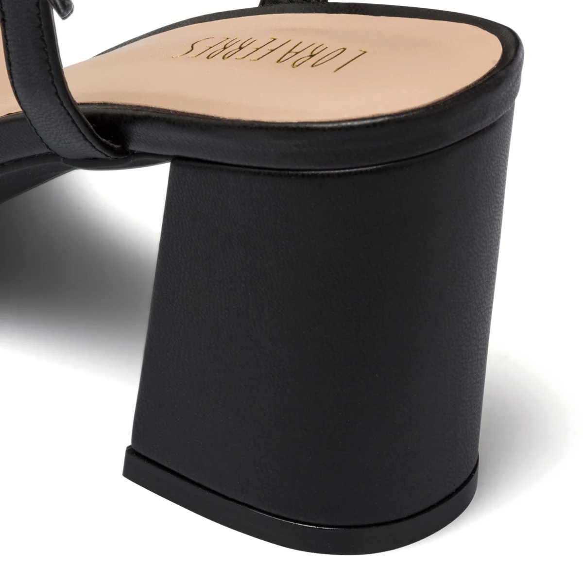 Sandali neri da donna con maxi-catena e tacco 7 cm Lora Ferres - Image 7