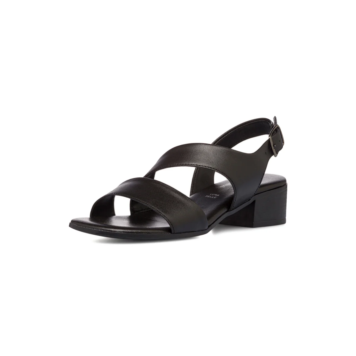 Sandali neri da donna con tacco a blocco 4,5 cm oro P Essentials - Image 2