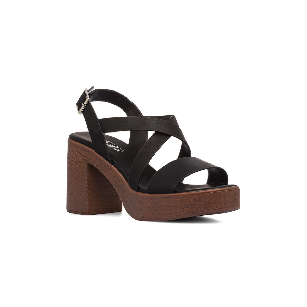 Sandali neri da Donna con tacco a blocco 8,5 cm Lora Ferres - Image 2
