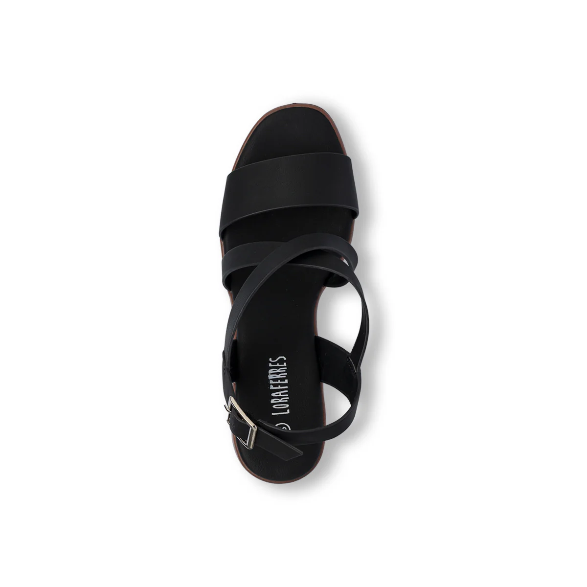 Sandali neri da Donna con tacco a blocco 8,5 cm Lora Ferres - Image 5