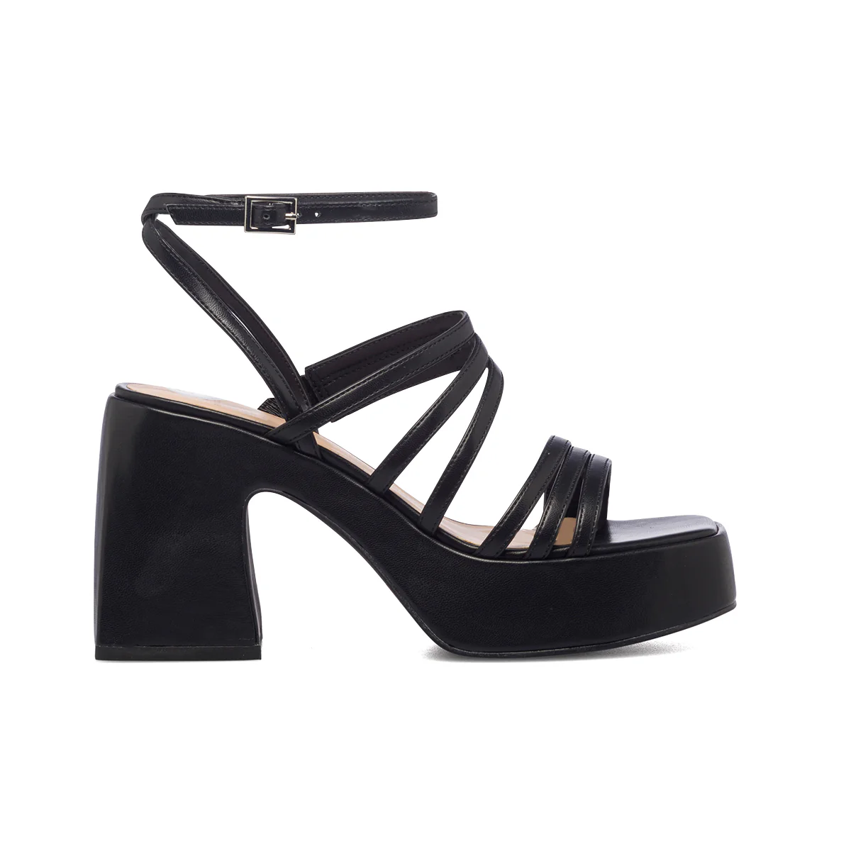 Sandali neri da donna con tacco a blocco e plateau Swish Jeans - Image 4