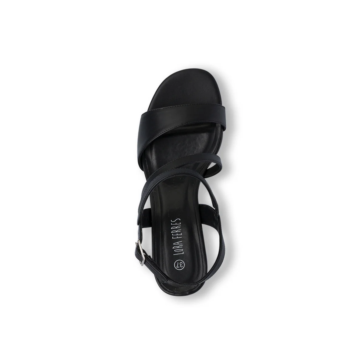 Sandali Neri da Donna con tacco a colonna 5,5 cm Lora Ferres - Image 6
