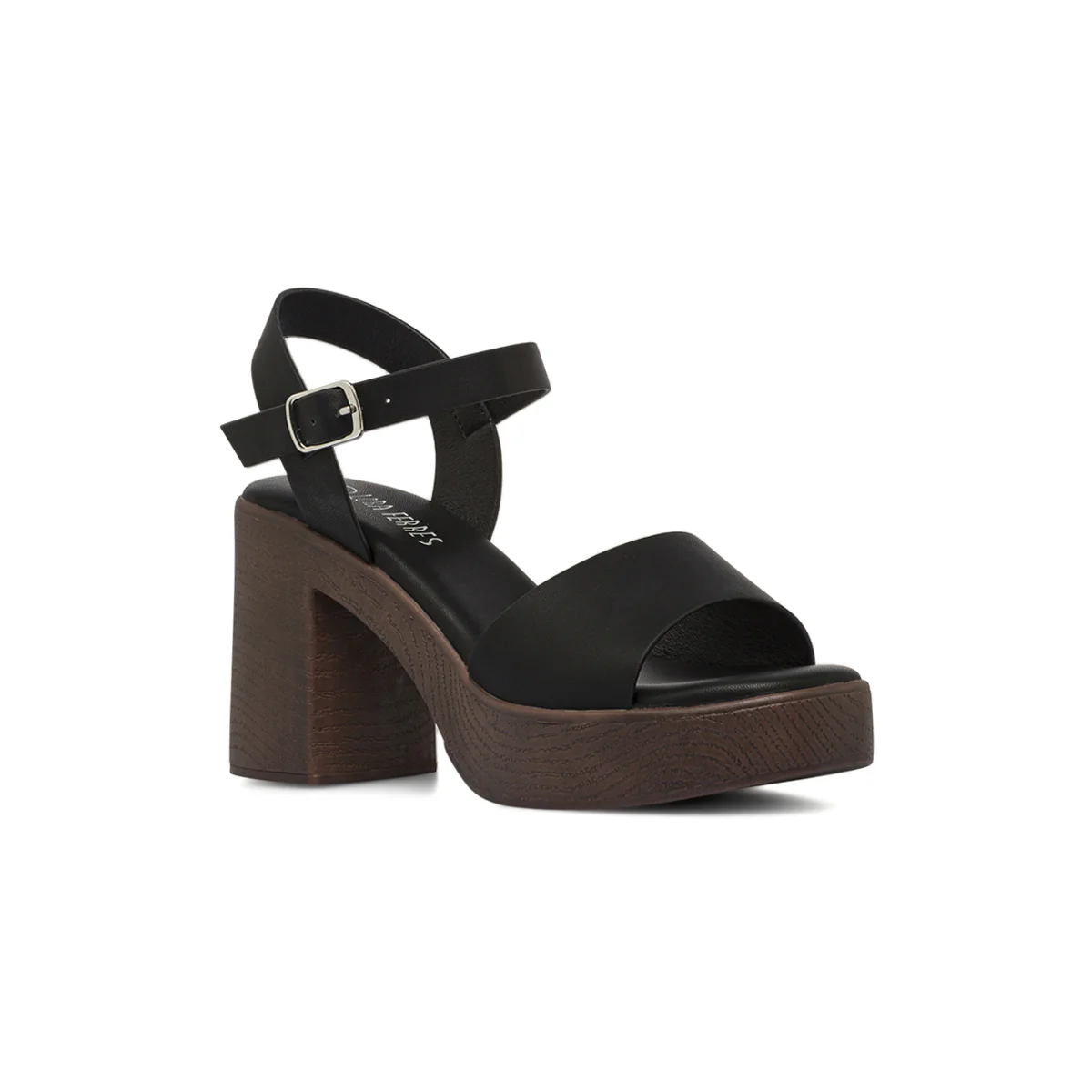 Sandali neri da Donna con tacco a colonna 9 cm e plateau Lora Ferres - Image 2