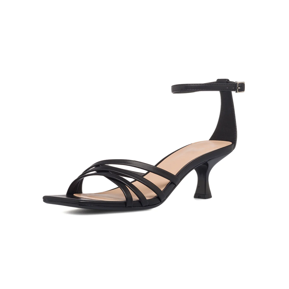 Sandali neri da donna con tacco a rocchetto 5 cm Swish Jeans - Image 2