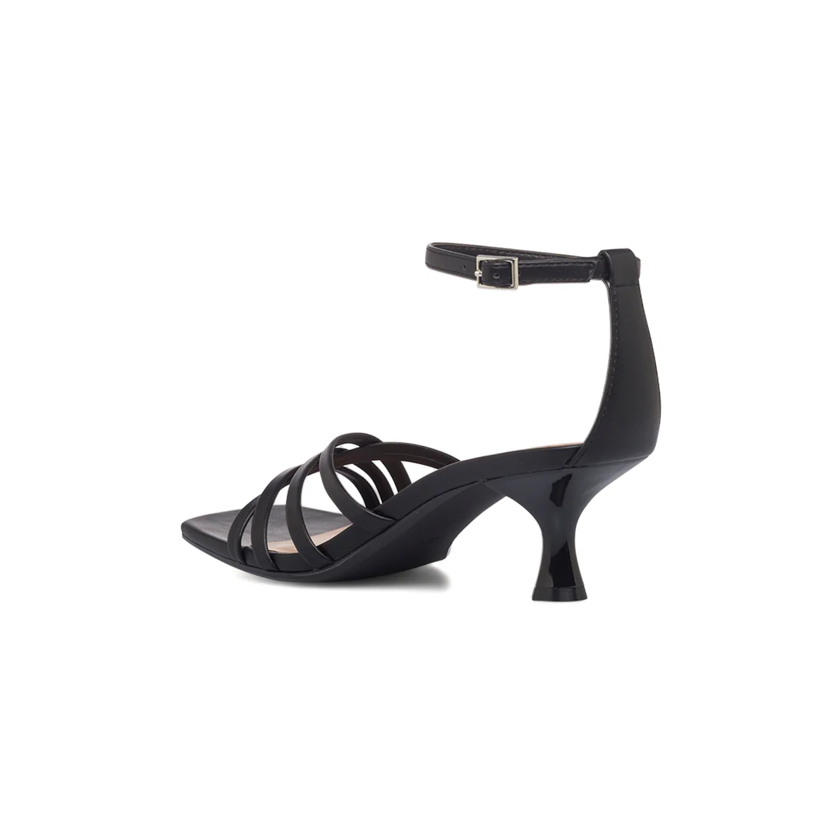 Sandali neri da donna con tacco a rocchetto 5 cm Swish Jeans - Image 3