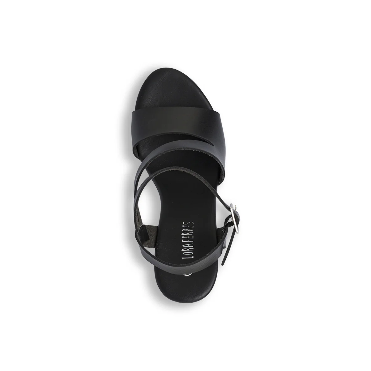 Sandali neri da Donna con tacco colonna 12,5 cm e plateau Lora Ferres - Image 6